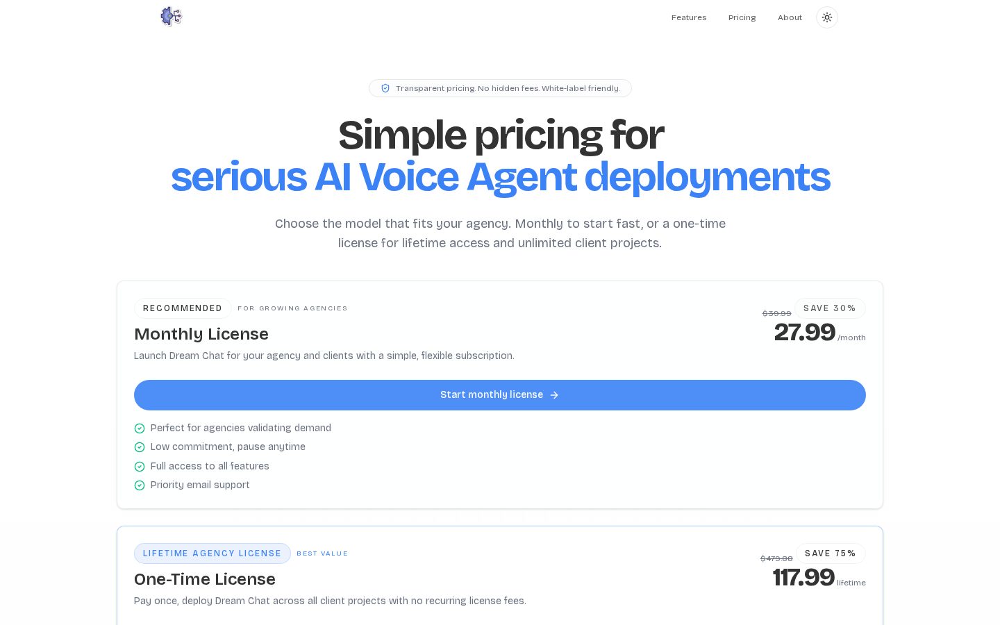 Dream Chat Pricing
