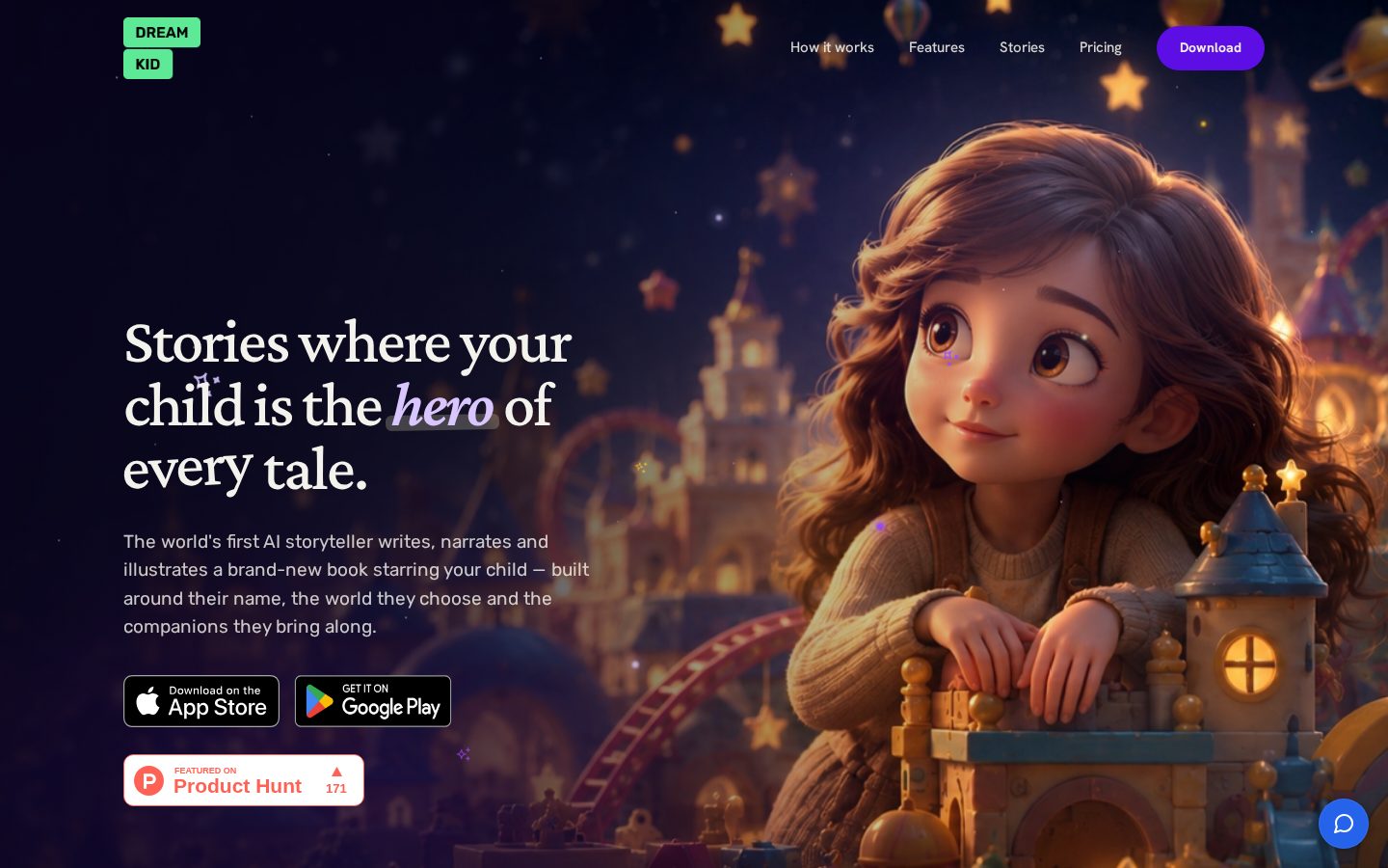 Dream Kid AI Homepage