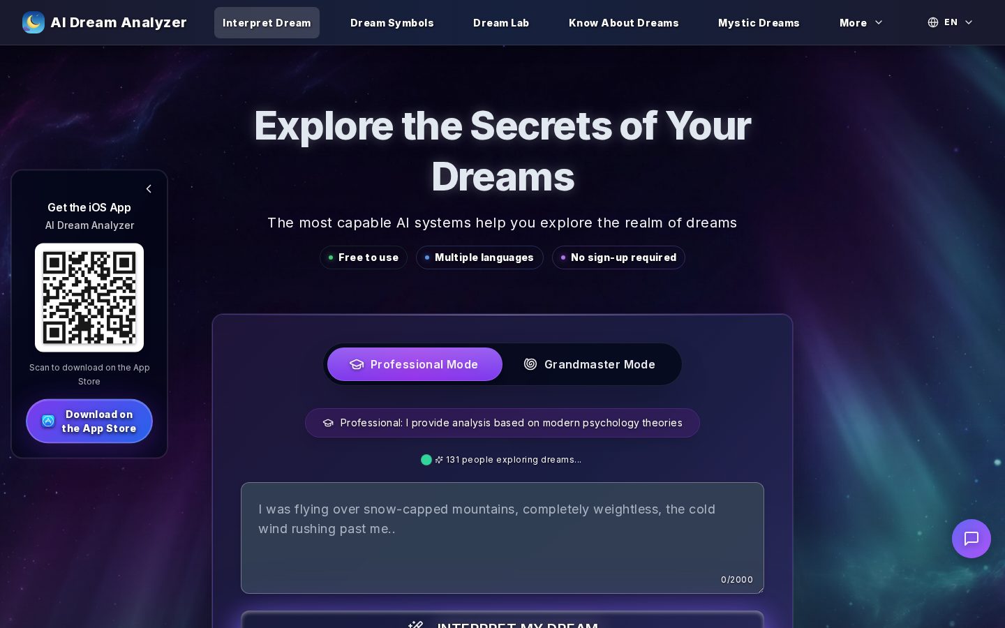 dreamanalyzer.net Homepage