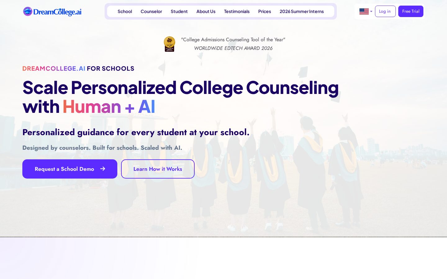 DreamCollege.ai Homepage