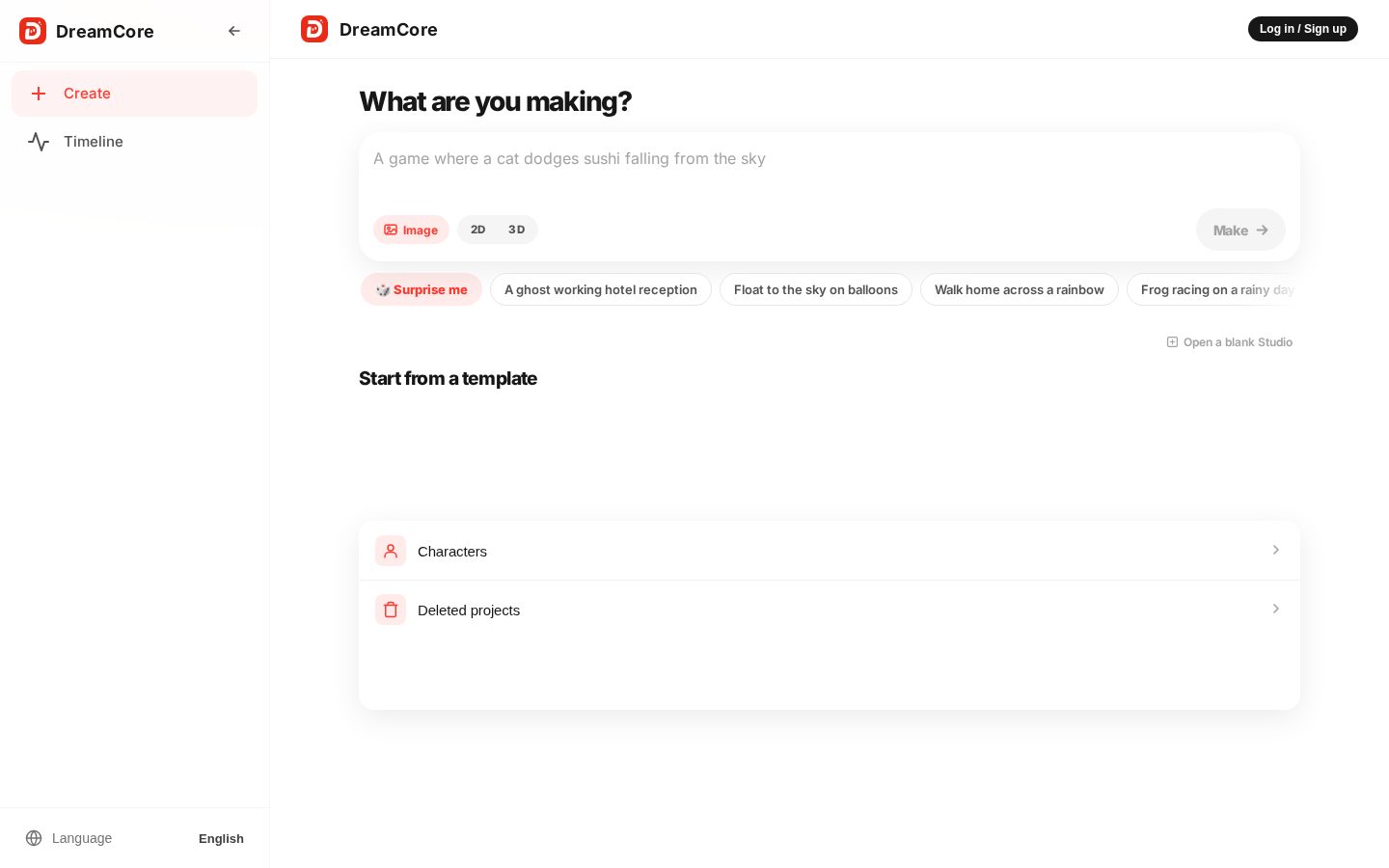 DreamCore Homepage