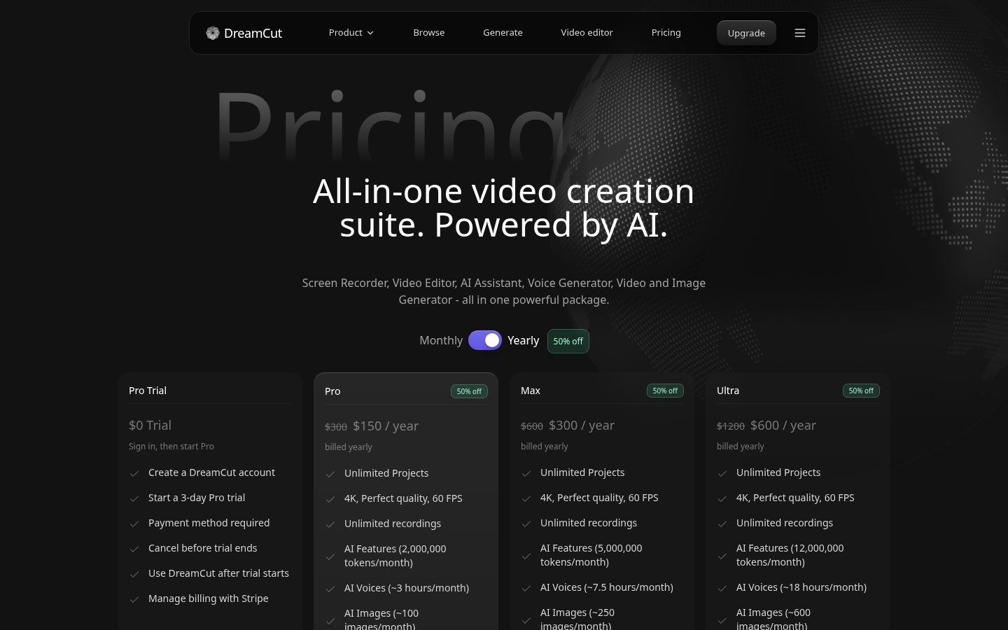 DreamCut Pricing
