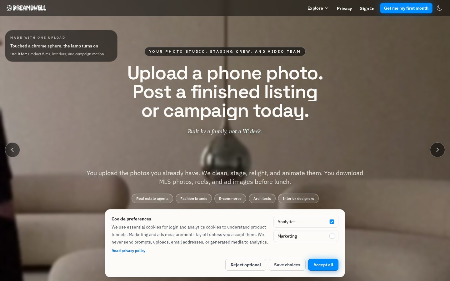 DreamDwell AI Homepage