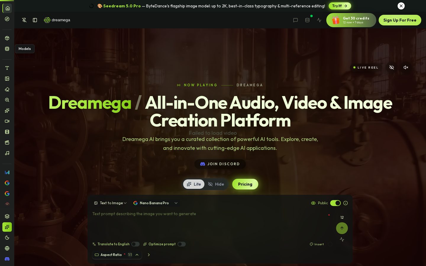 Dreamega Homepage