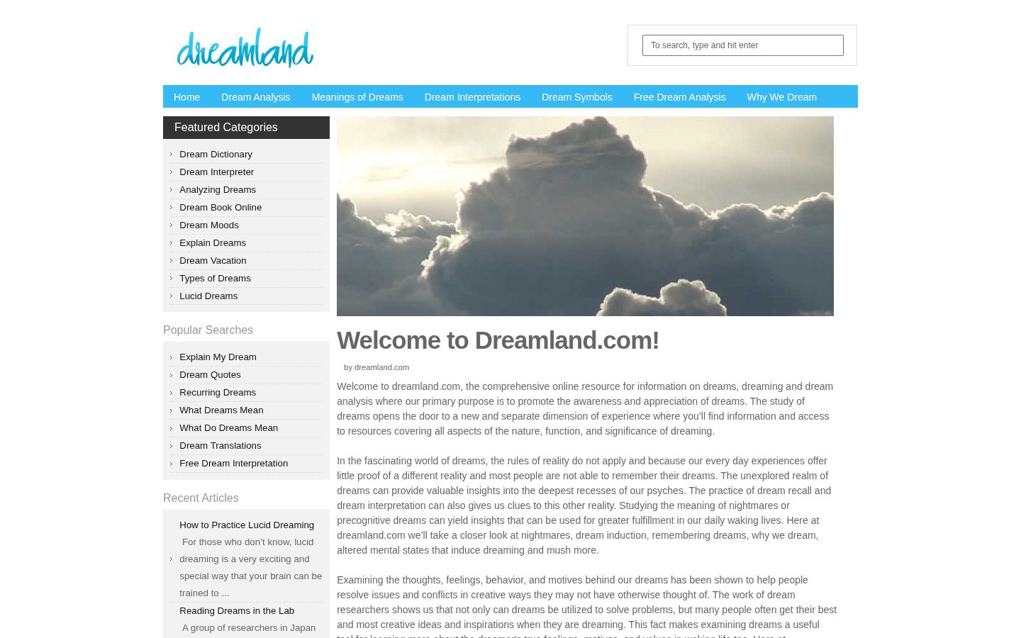 Dreamland Homepage