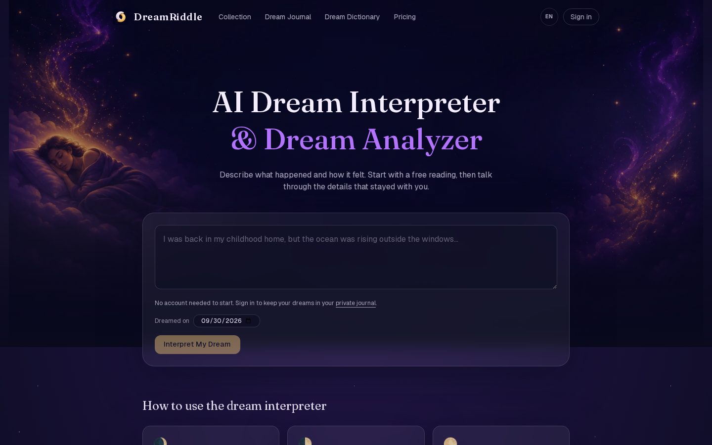 DreamRiddle Homepage