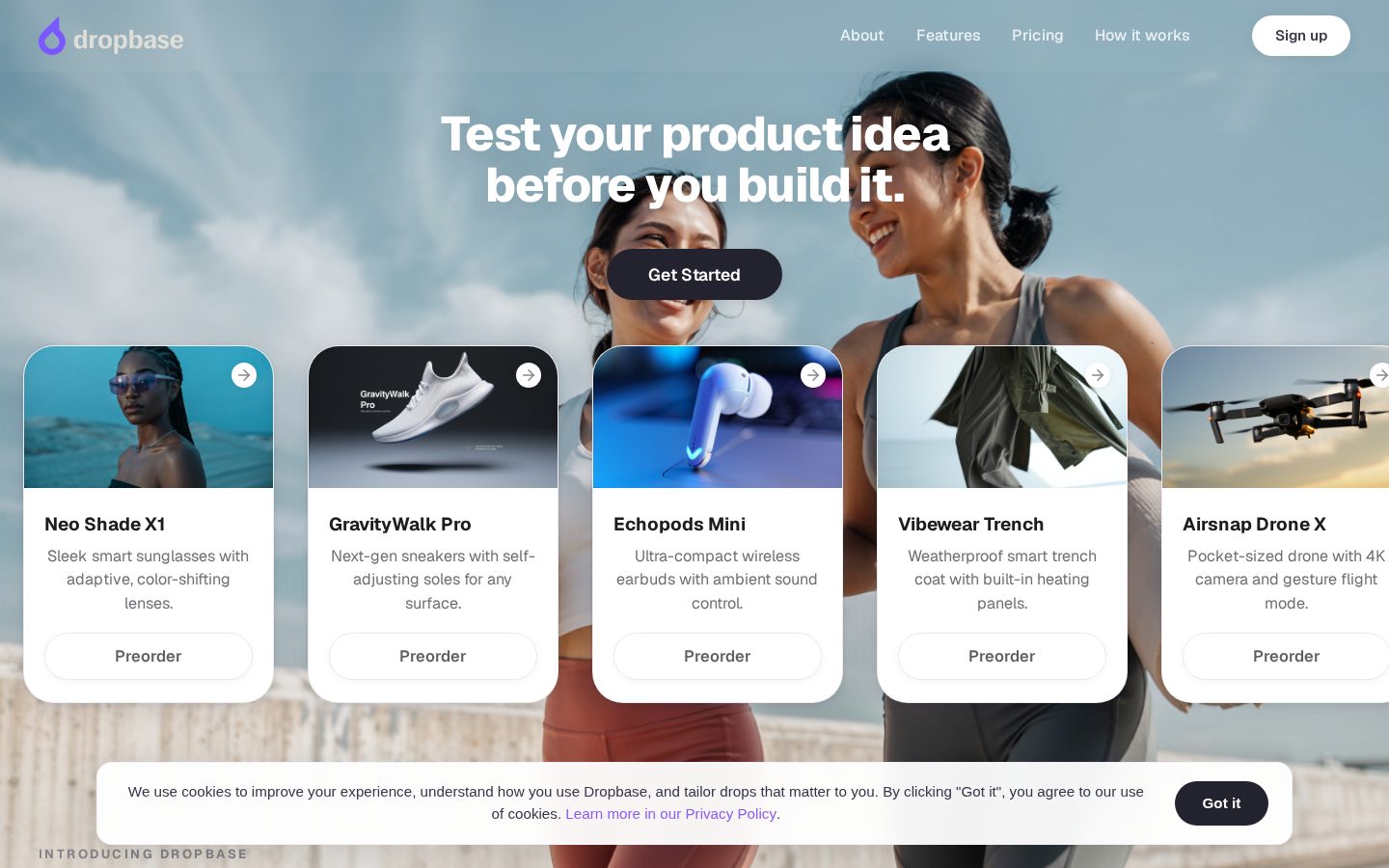 Dropbase Homepage