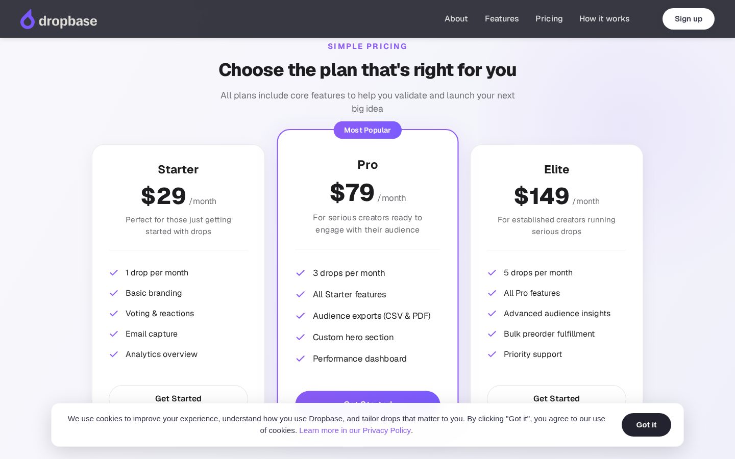 Dropbase Pricing