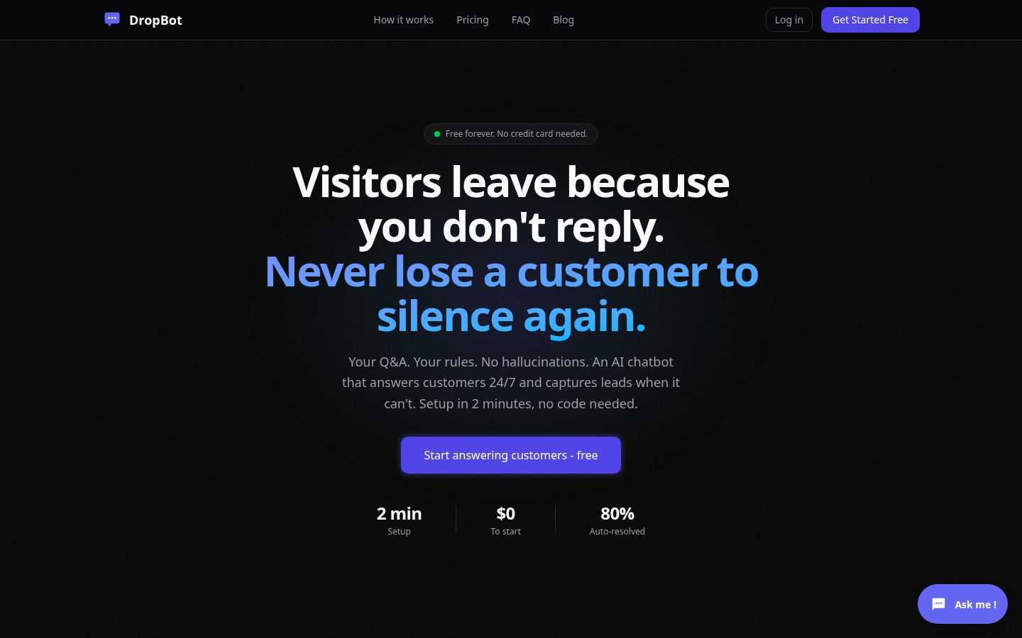 Dropbot Homepage