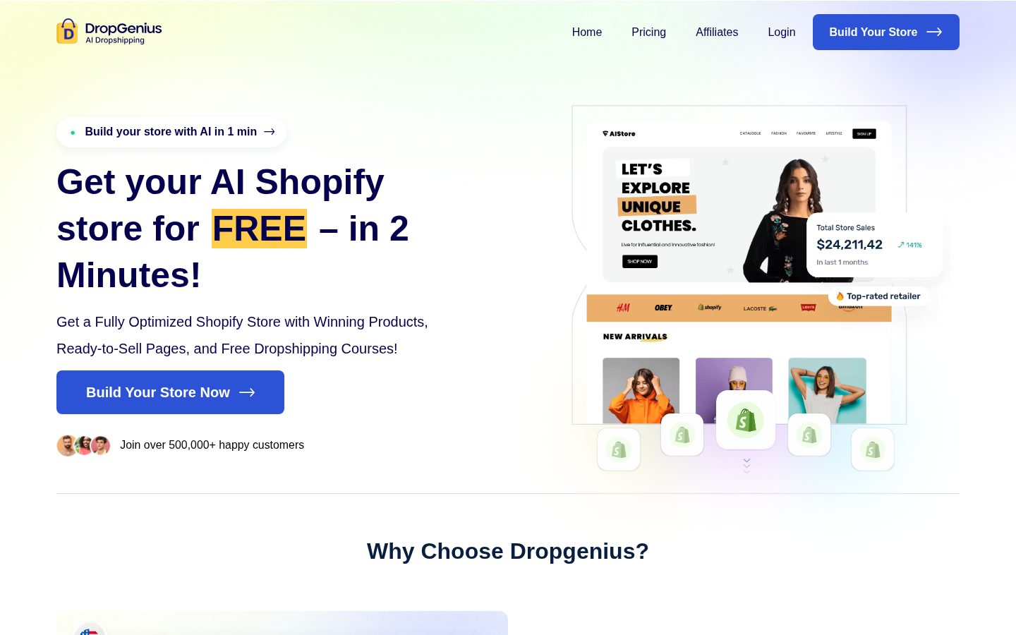 Dropgenius Homepage