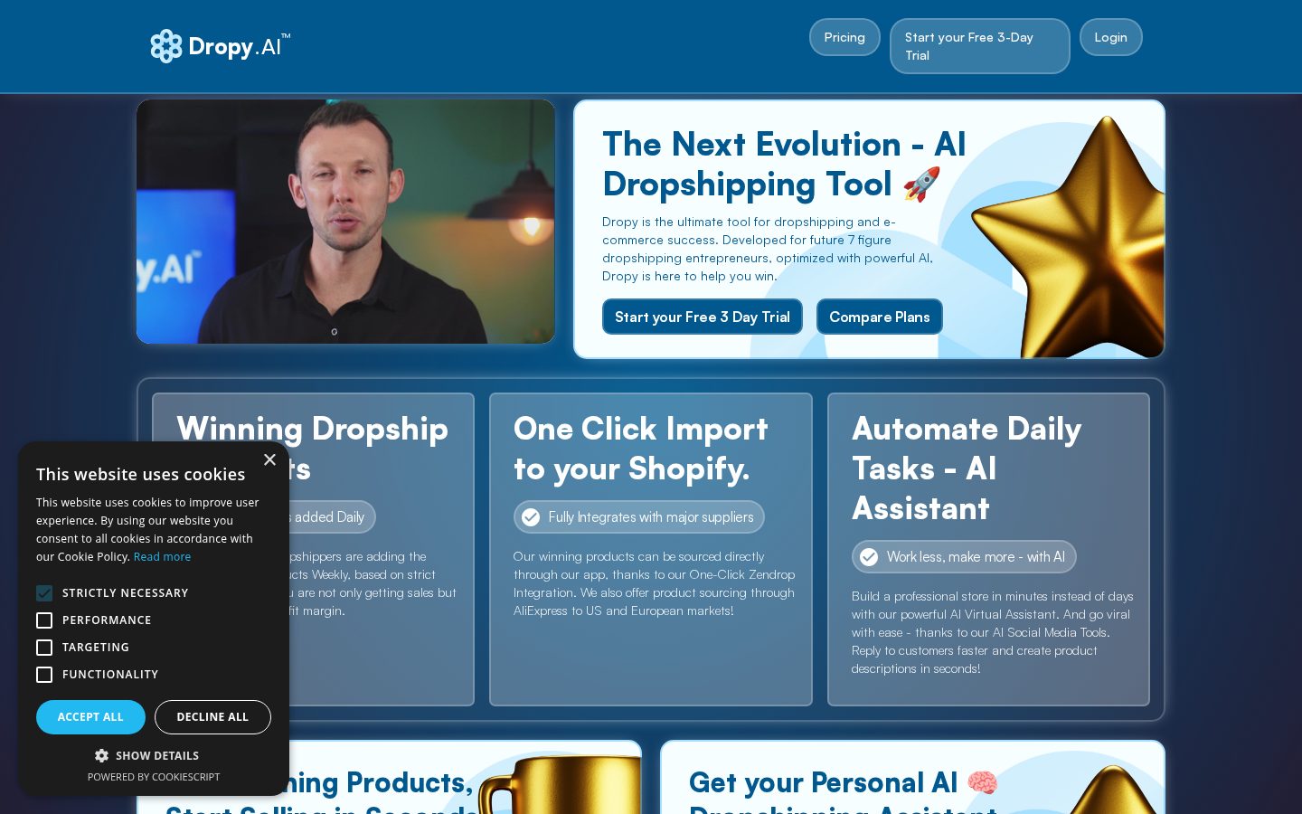 Dropy.AI Homepage