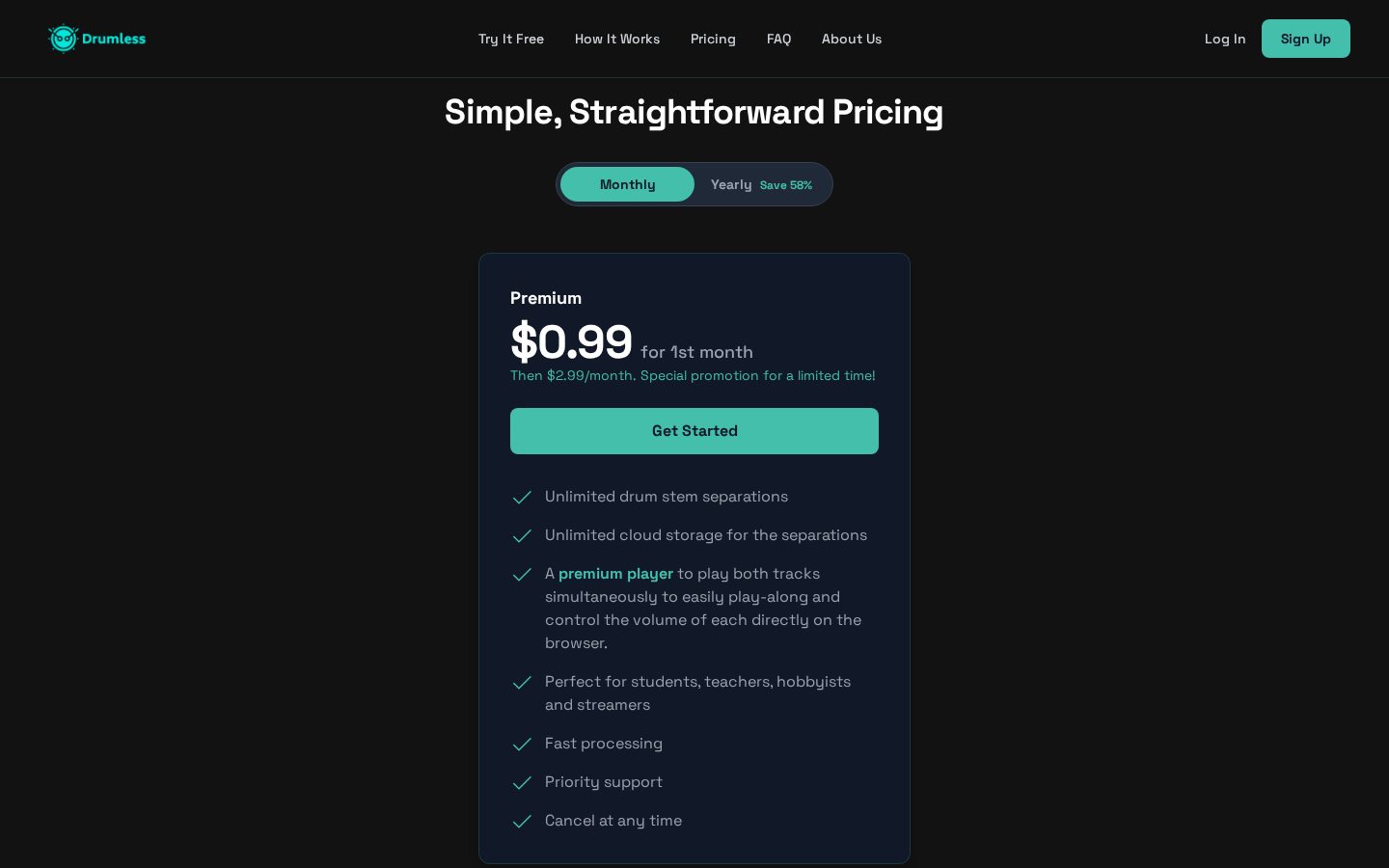Drumless Pricing