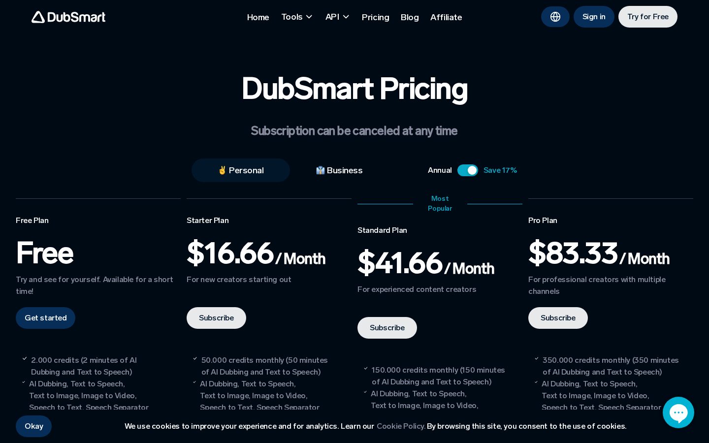 Dubsmart LLC Pricing