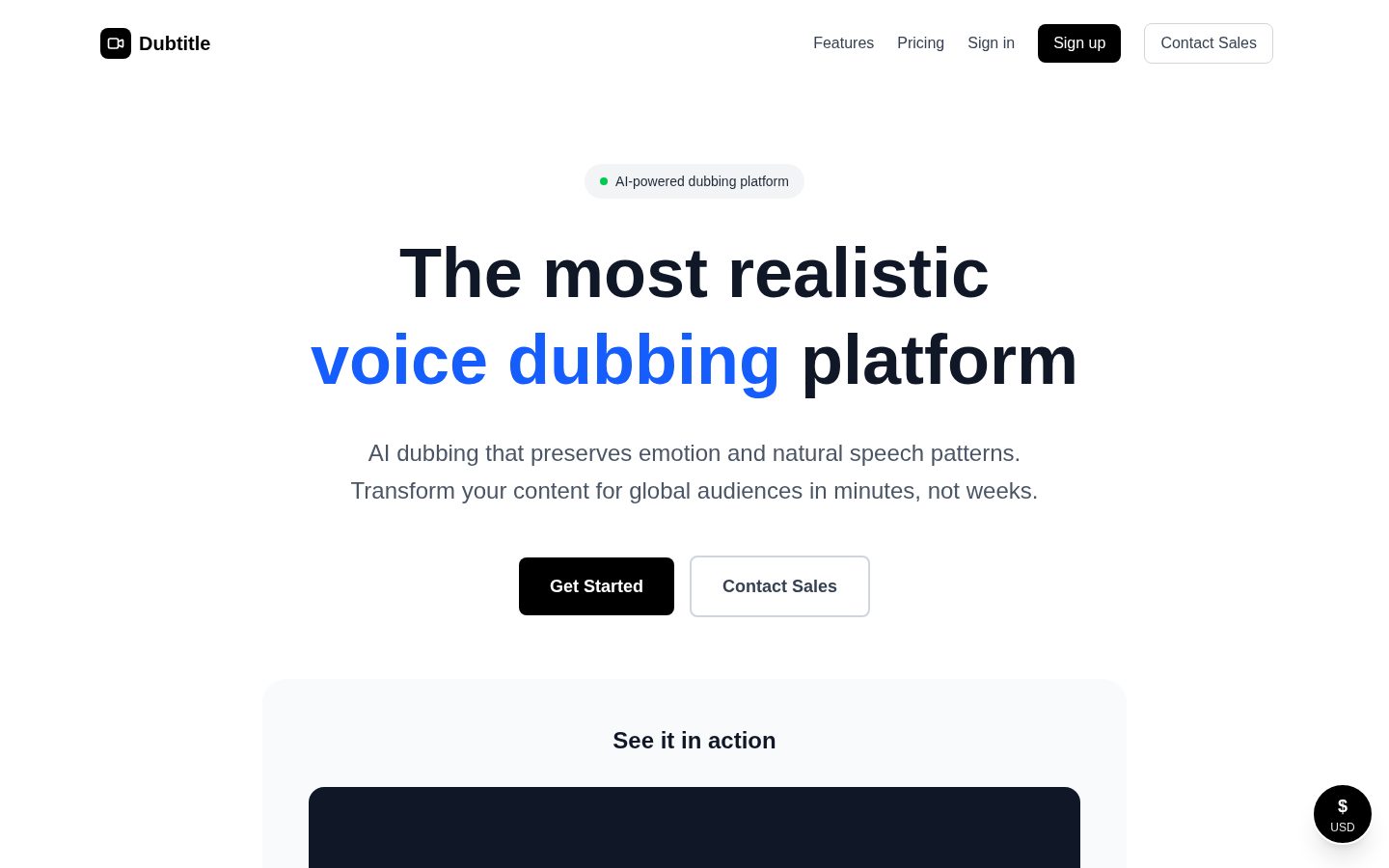 Dubtitle Homepage