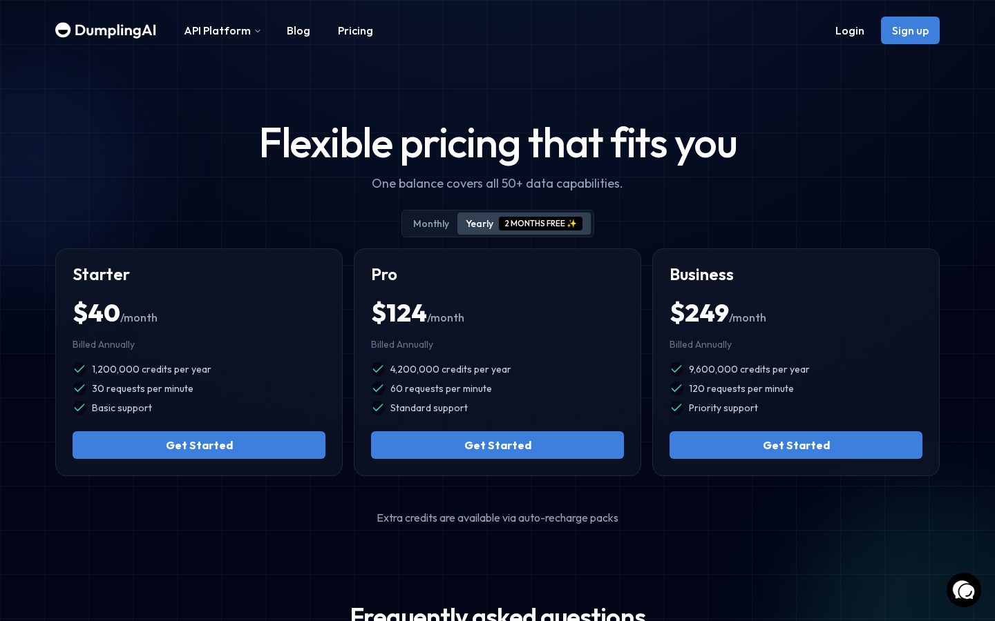 Dumpling AI Pricing