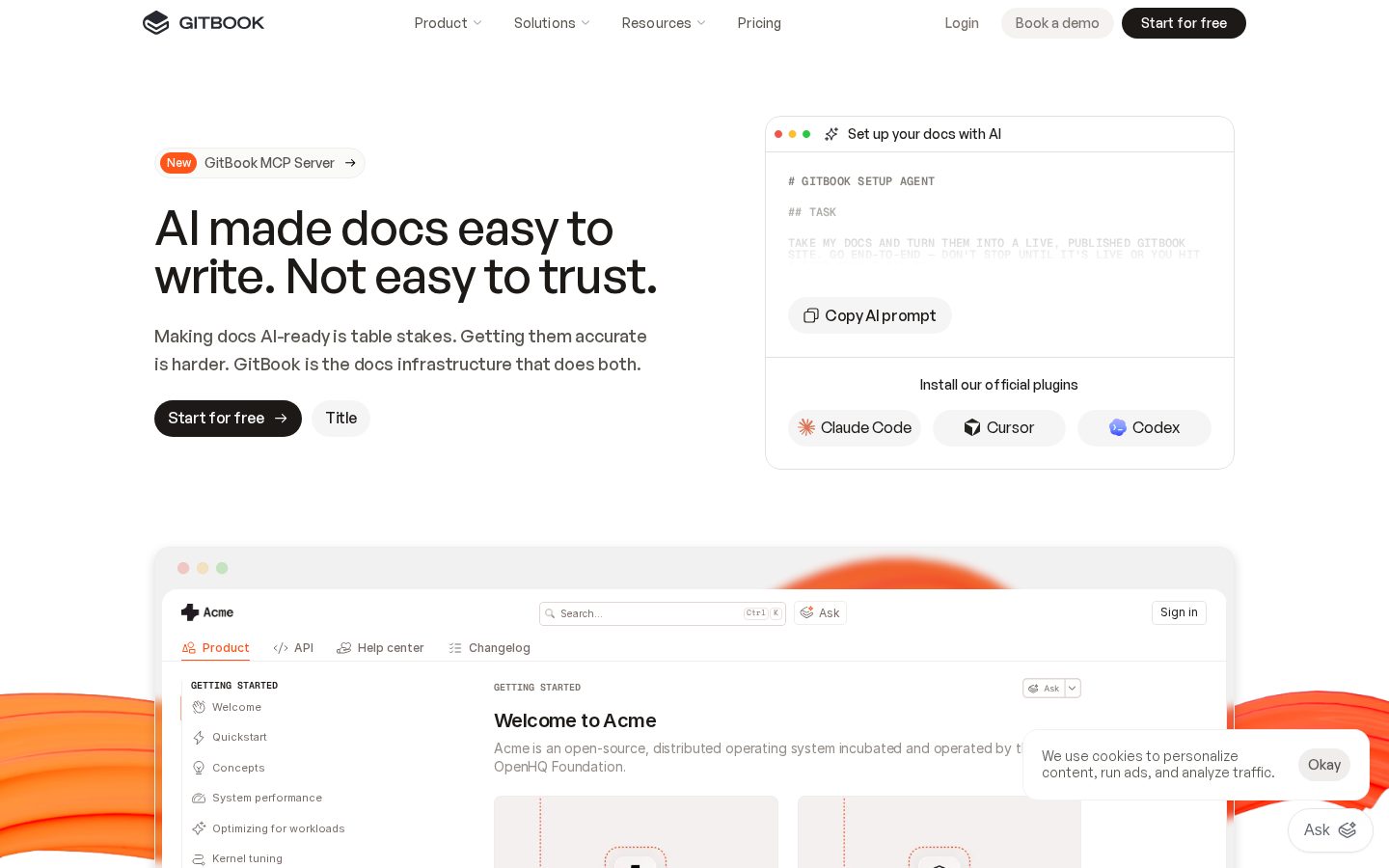 Dynamic, adaptive documentation Homepage