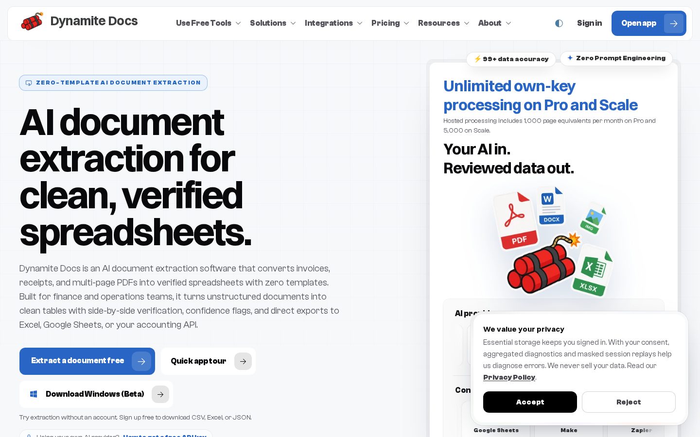DynamiteDocs Homepage