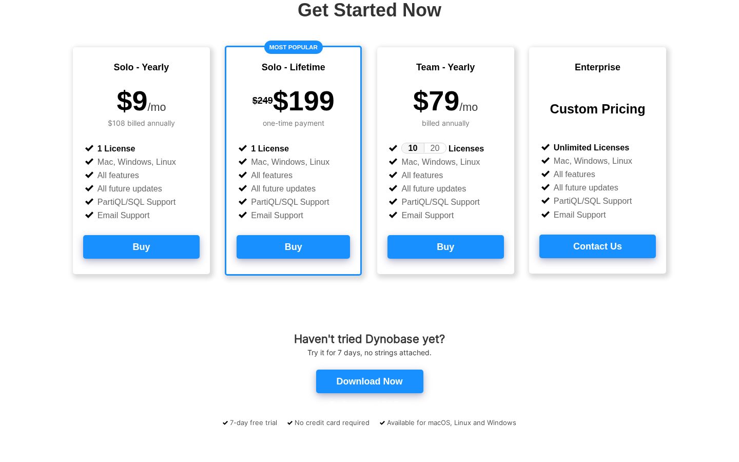 Dynobase Pricing