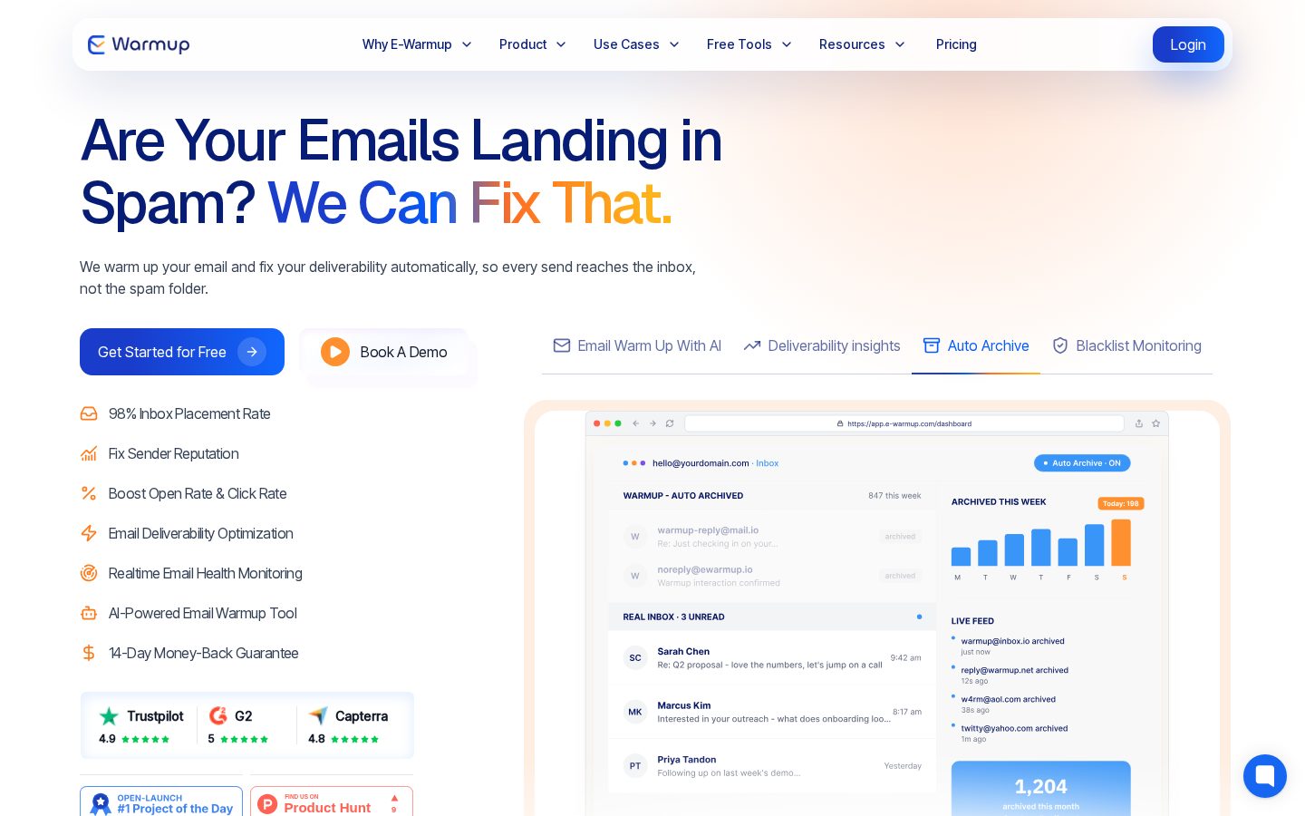E-Warmup Homepage