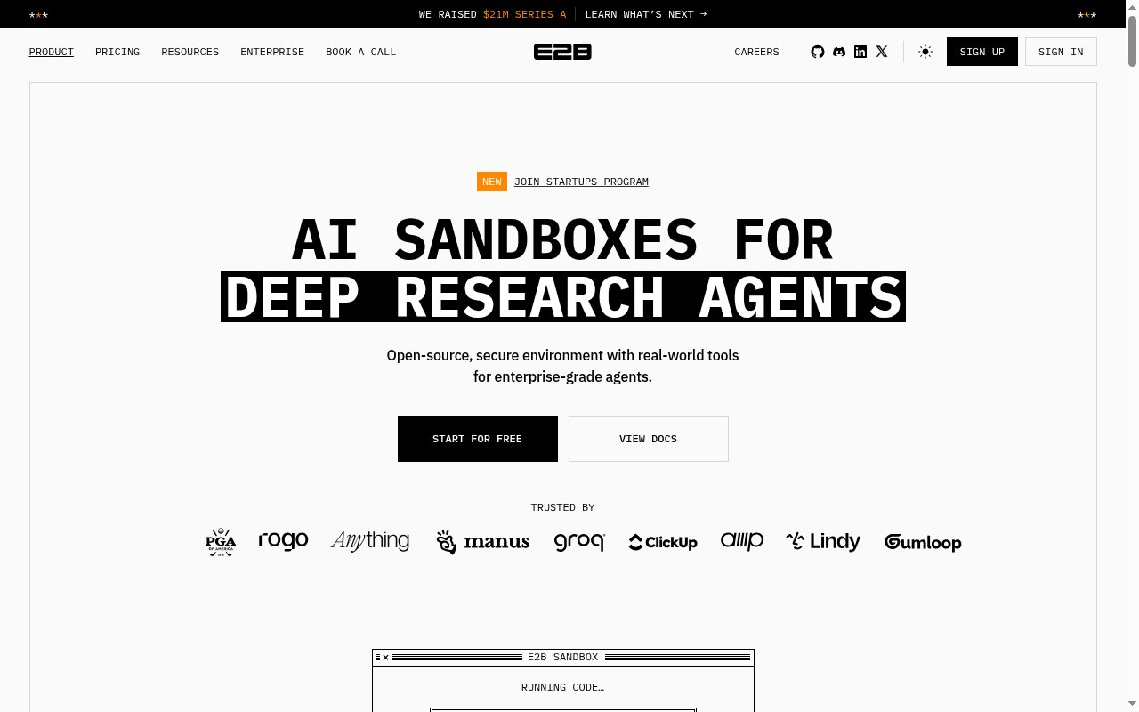 E2B homepage