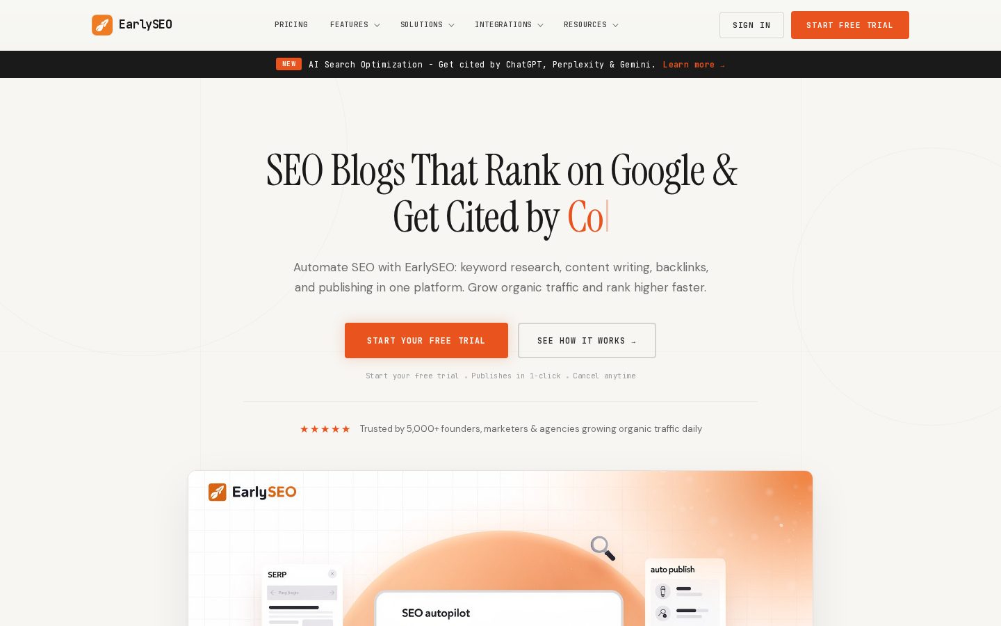 EarlySEO Homepage