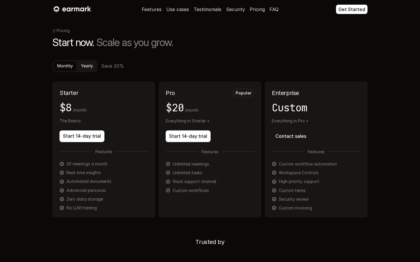 Earmark Pricing