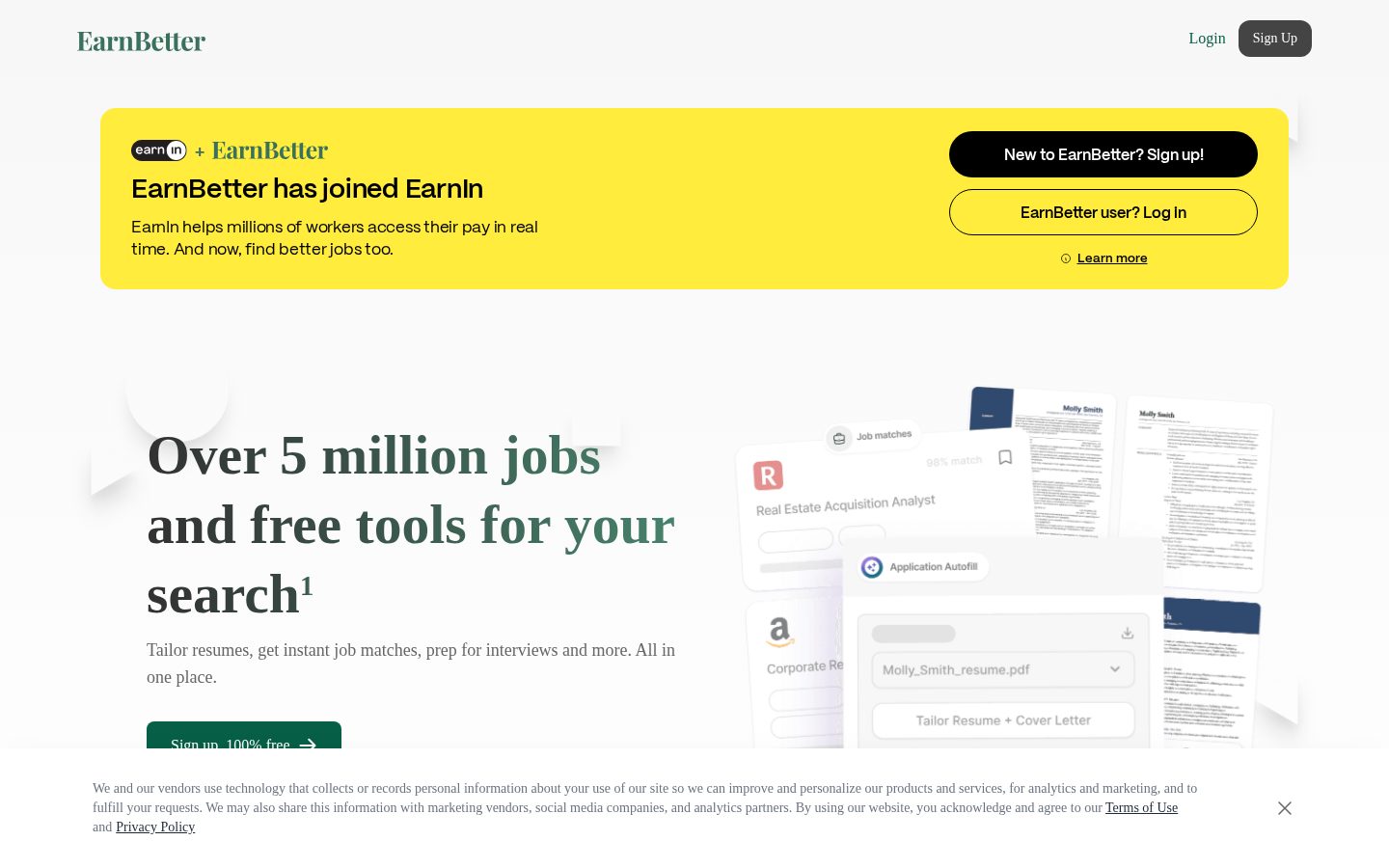 EarnBetter Homepage
