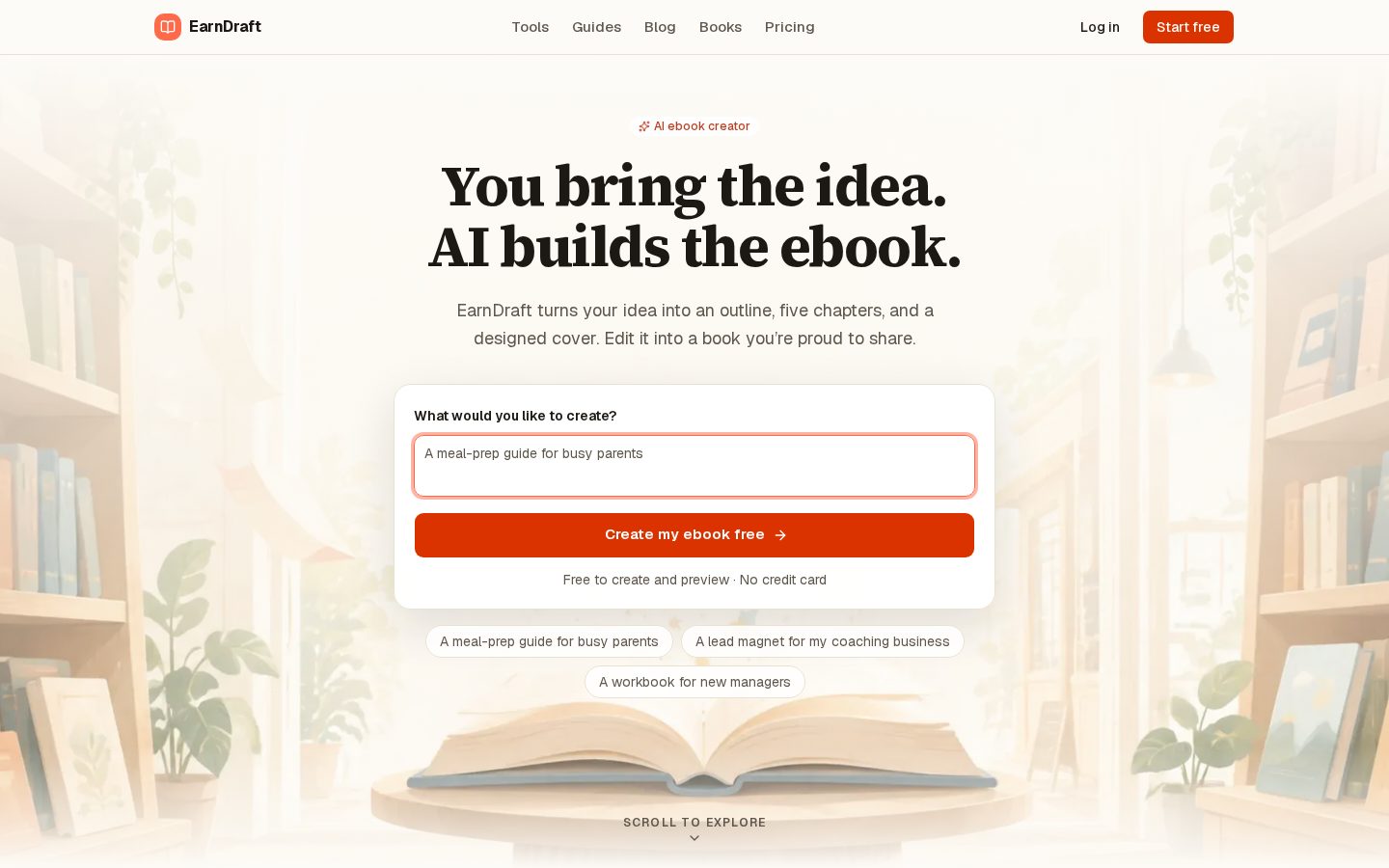 EarnDraft Homepage