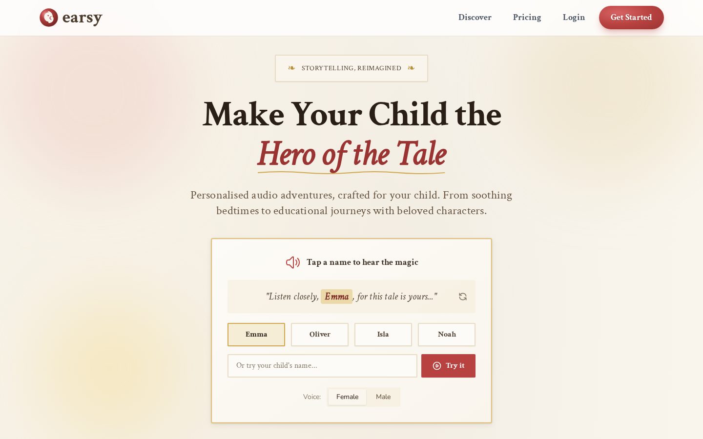 earsy.ai Homepage