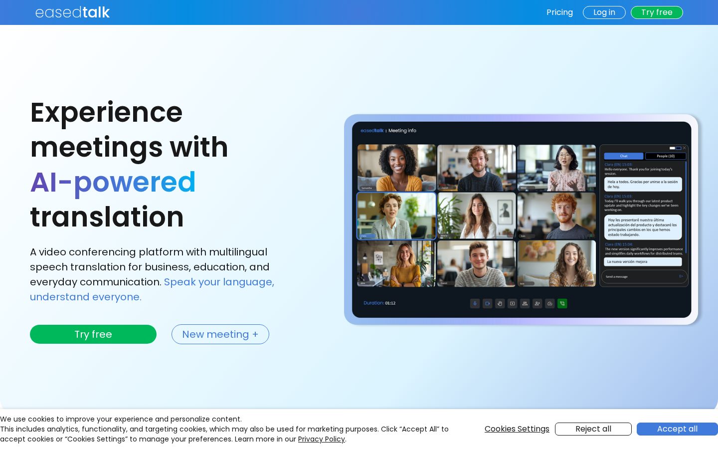 Easedtalk Homepage