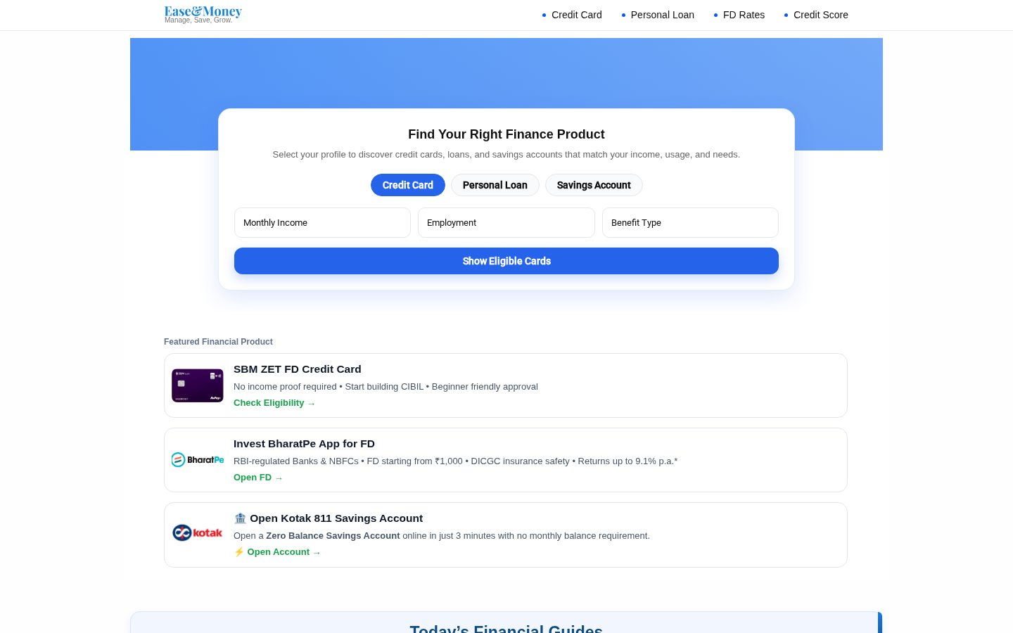 Easemoney Homepage