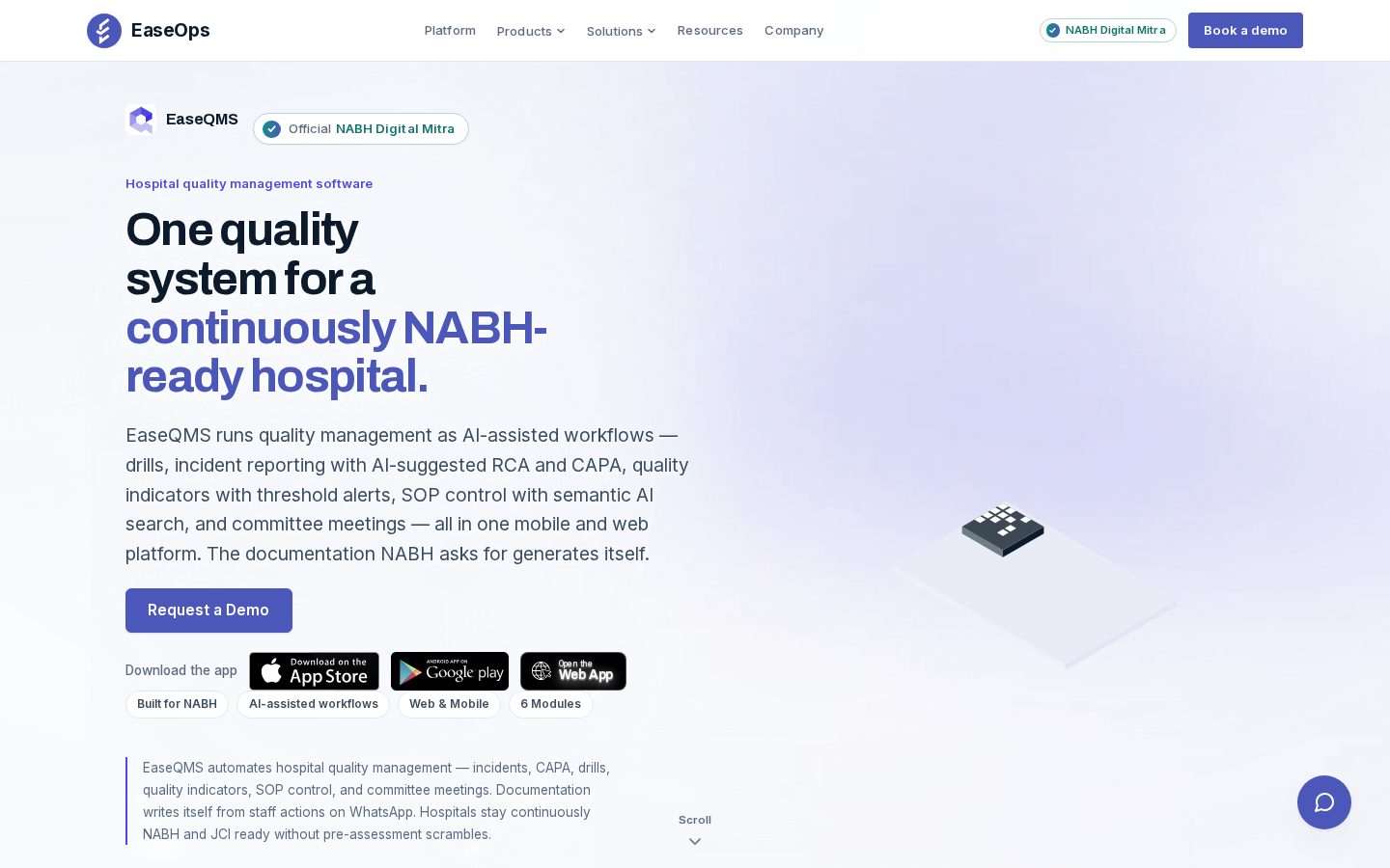 EaseQMS Homepage