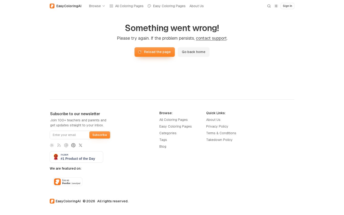 Easy Coloring AI Homepage