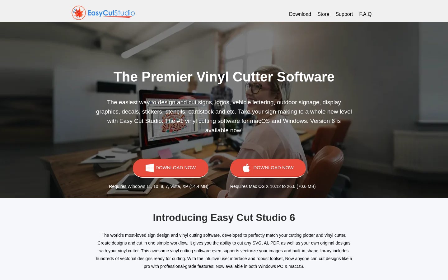 Easy Cut Studio Homepage
