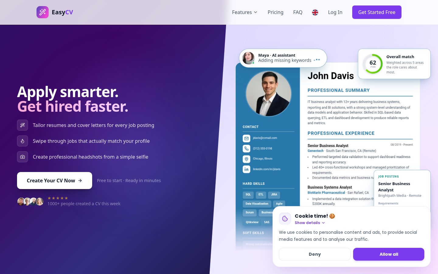 Easy CV Homepage