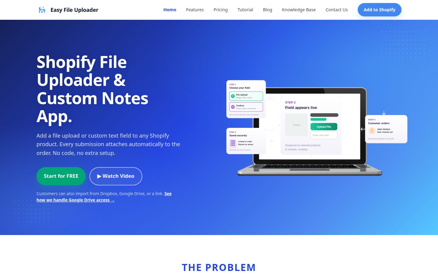 Easy File Uploader Homepage