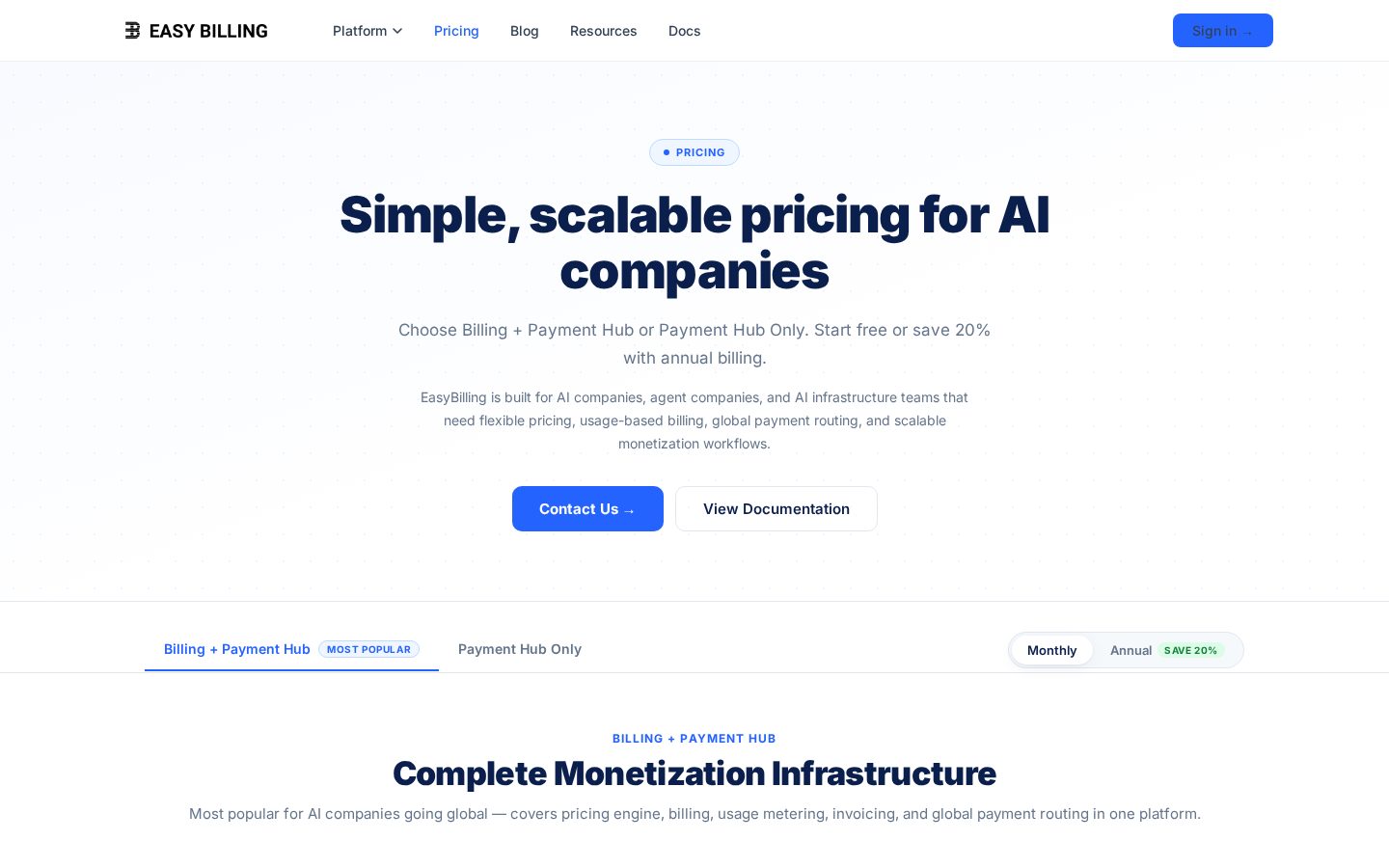 Easybilling Pricing