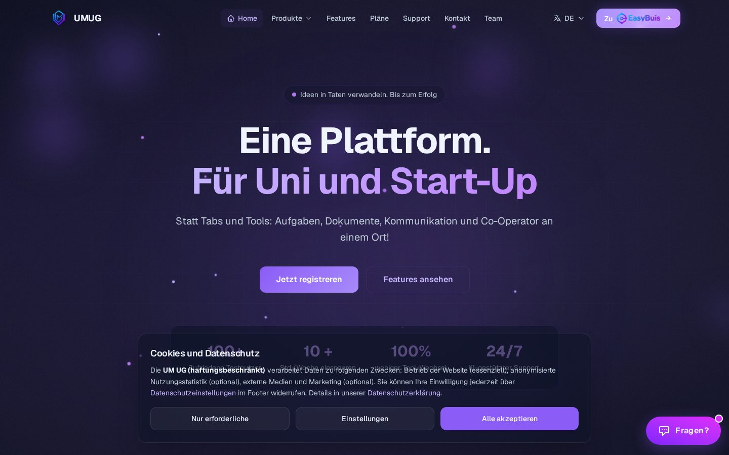 EasyBuis Homepage