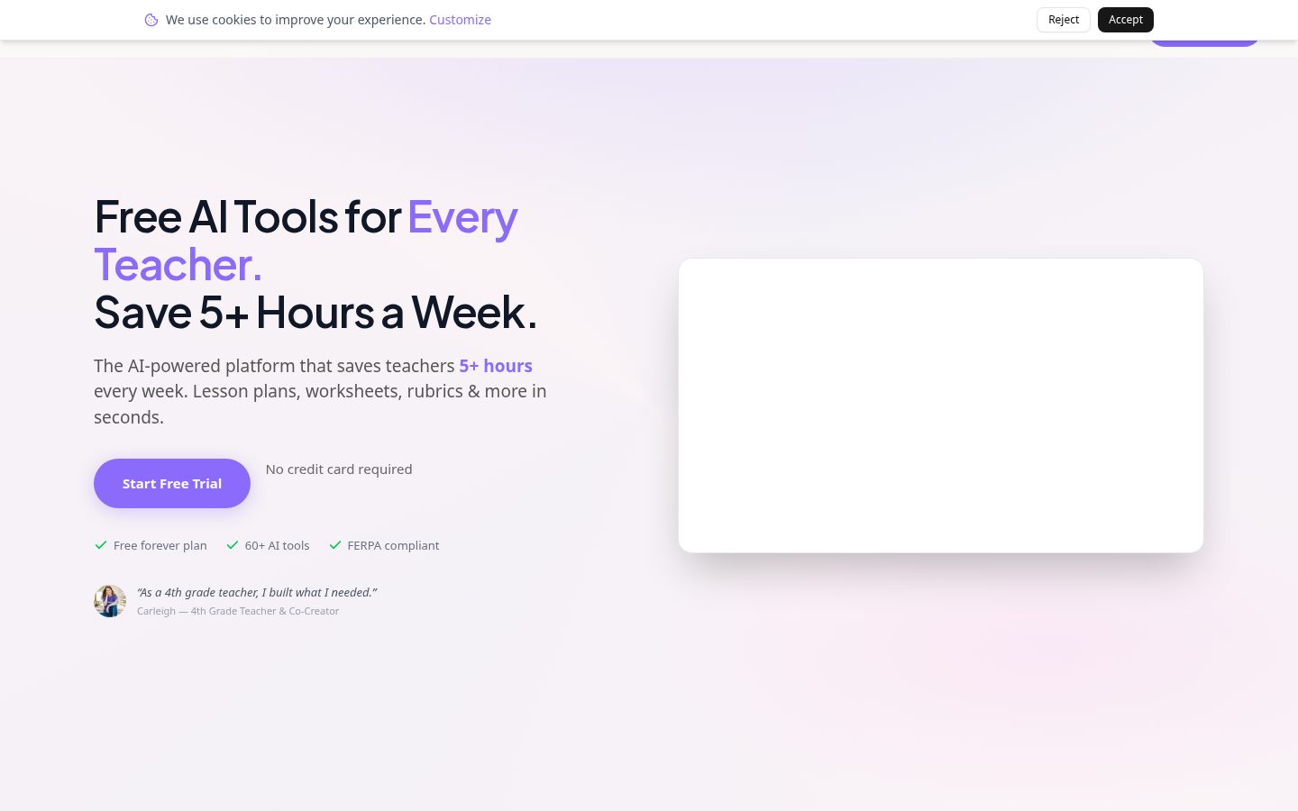 EasyClass AI Homepage