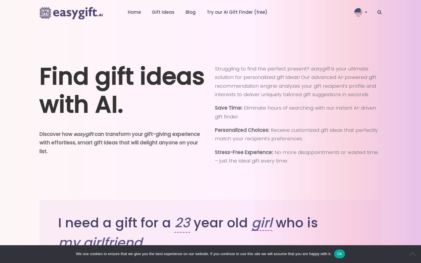 easygift.ai Homepage
