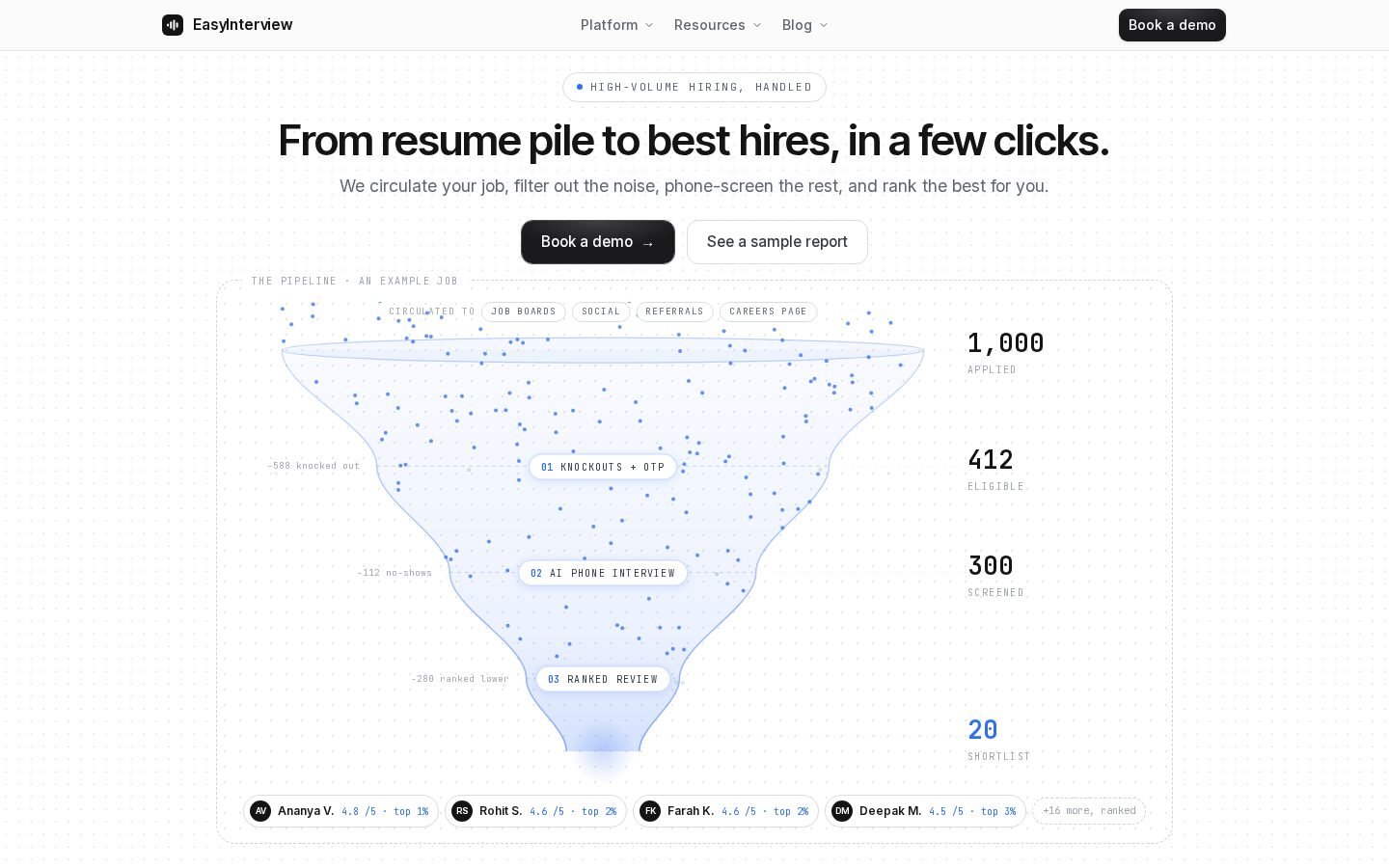EasyInterview Homepage