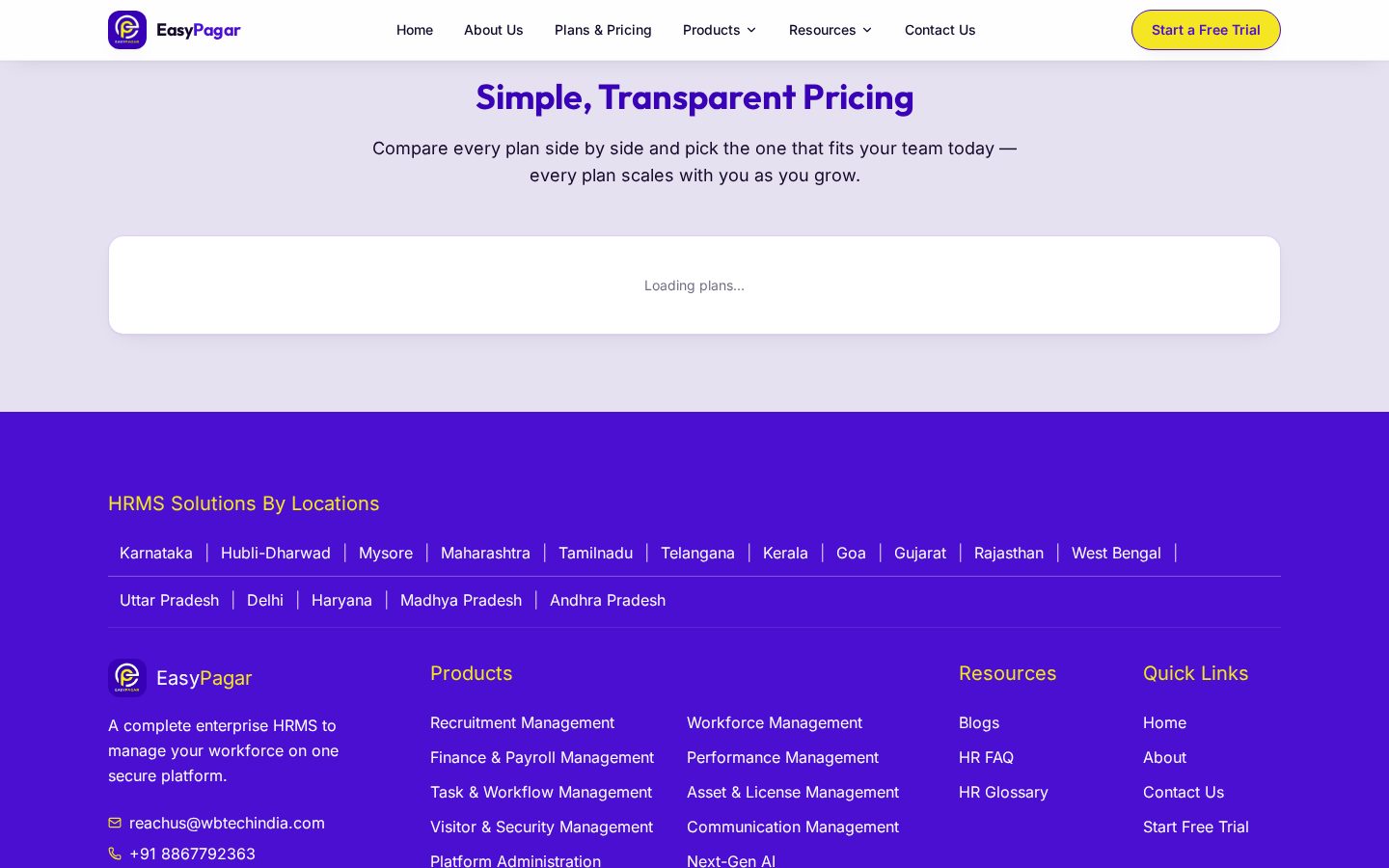 EasyPagar Pricing