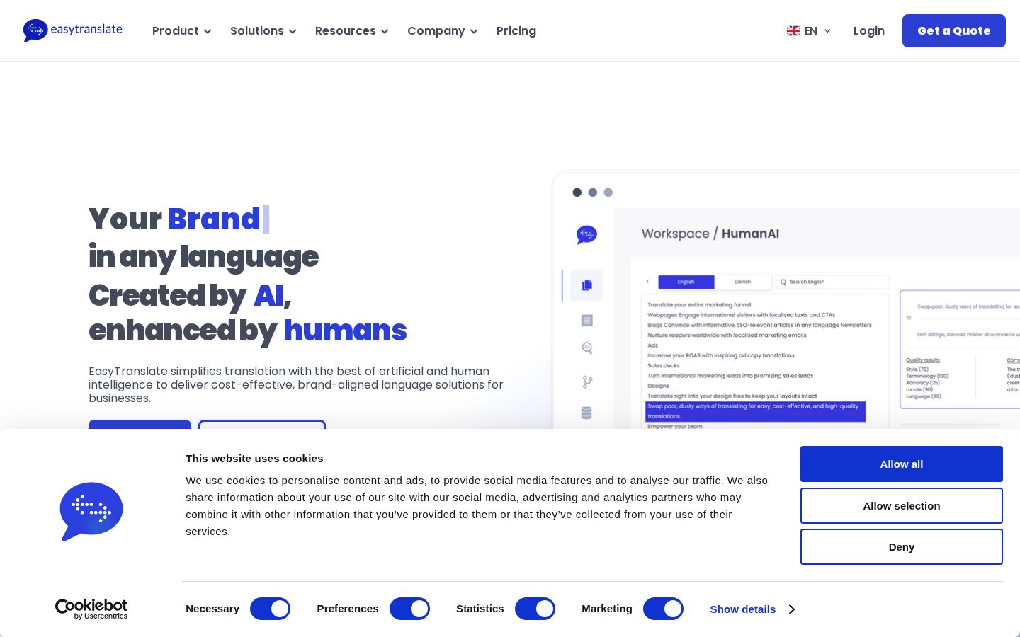 EasyTranslate Homepage