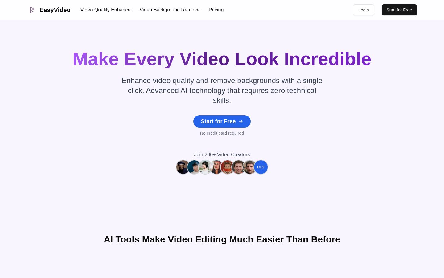EasyVideo Homepage