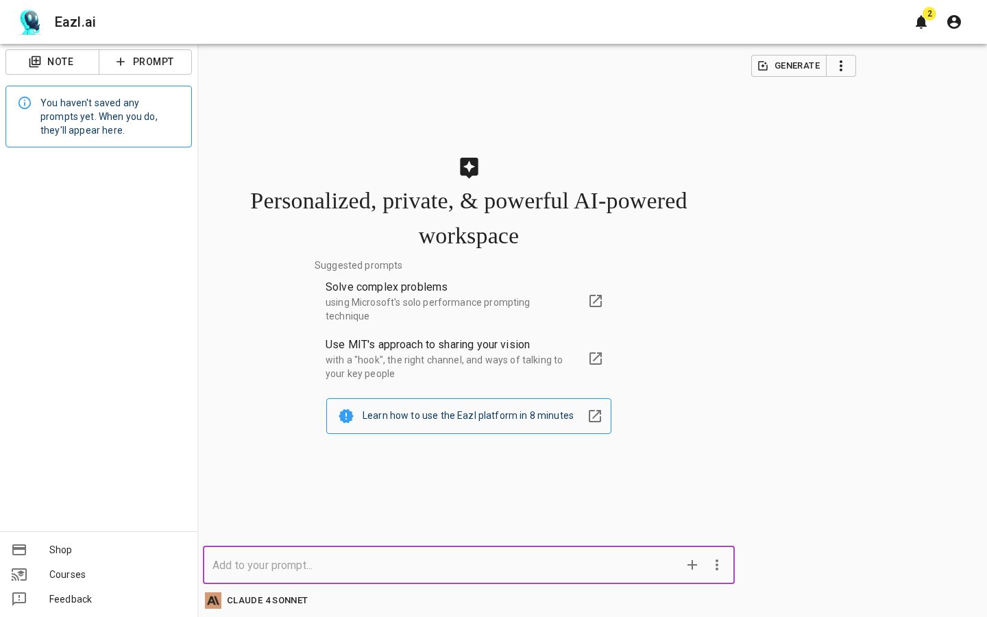 Eazl.ai Homepage