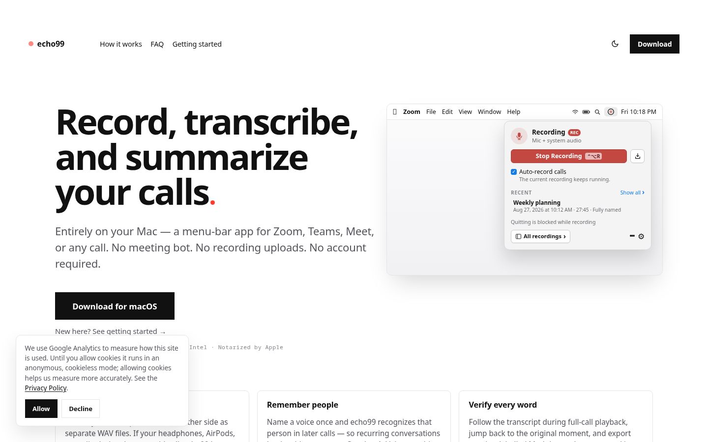 echo99 Homepage