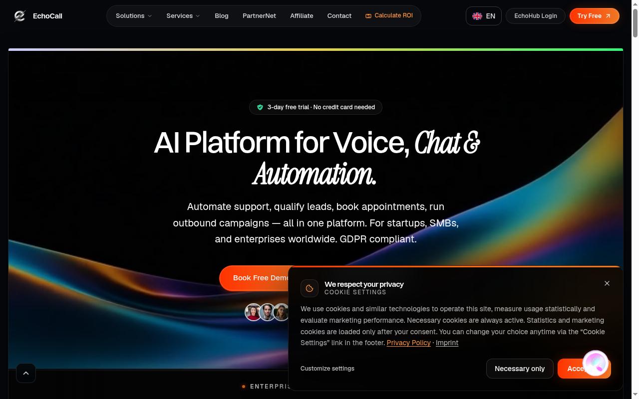 EchoCall Homepage