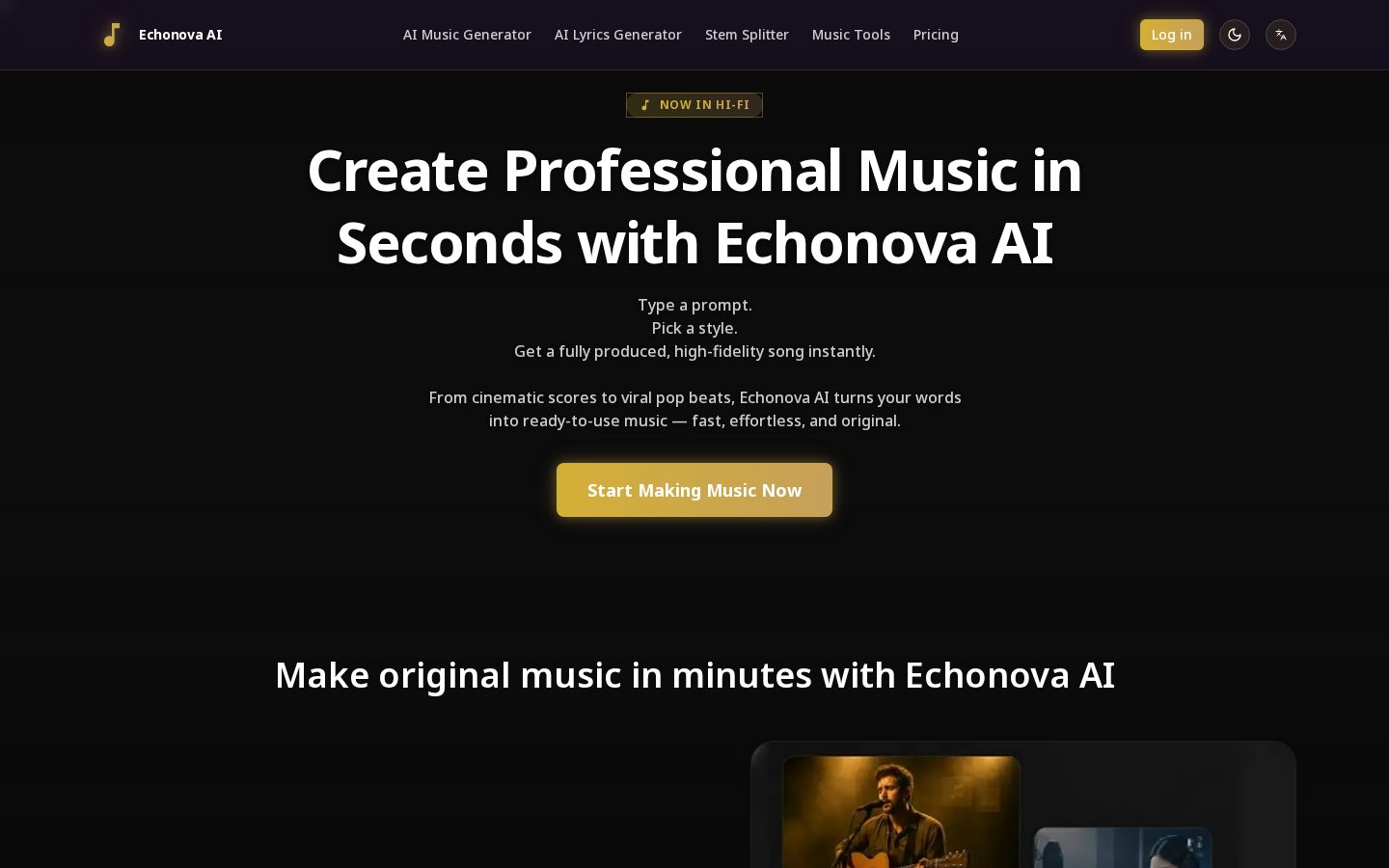 Echonova AI Homepage