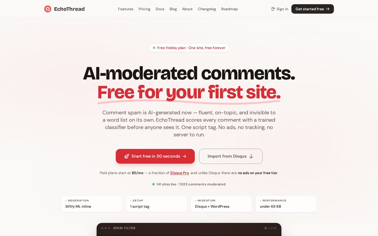 EchoThread Homepage