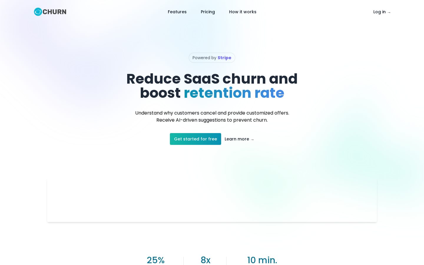 Echurn Homepage